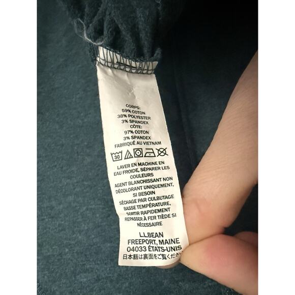 LL Bean Womens Cozy Pullover Cowl Neck Sweatshirt Long Sleeve Kangaroo Pocket -M - Picture 6 of 6